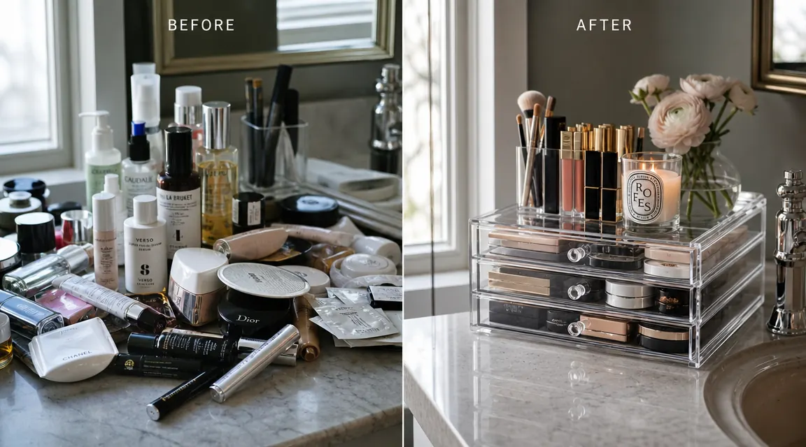 My Bathroom Counter Was a Pile of Bottles and Tubes Until I Got This $39 Organizer